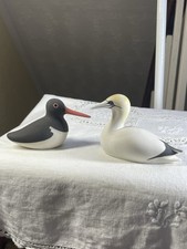 Isle Of Arran Porcelain Pottery Scotland Oystercatcher & Gannet Seabird Bird