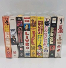 Stand Up VHS PAL Video Bundle X9 Comedy Tapes Rodd Starr Cooper Evans Connolly