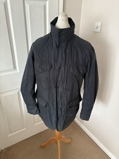 Men’s Blue Barbour Tailored Sapper Wax Field Jacket Size Large 