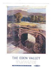 RAIL AD. POSTER ON POSTCARD