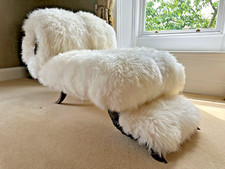 Mark Brazier-Jones Pan chair chaise cream sheepskin. cost tens of thousands!!!!!