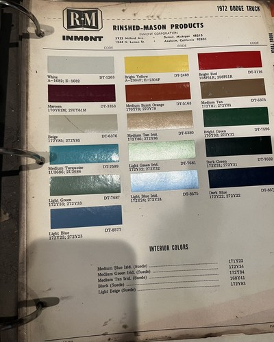 1972 dodge pickup truck paint - pickup,