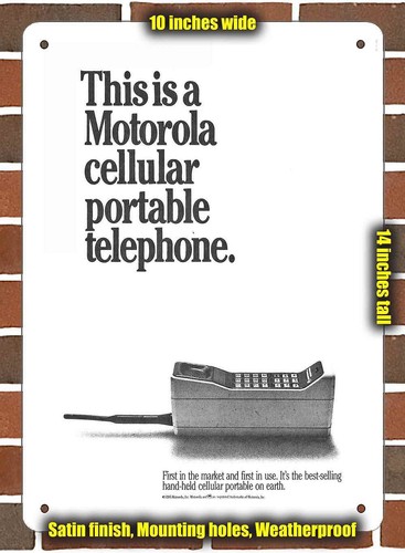 Metal sign 1985 motorola - metal,