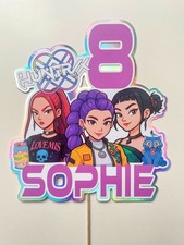 K-Pop Demon Hunters Inspired Themed Personalised Cake Topper Decor Birthday Kpop