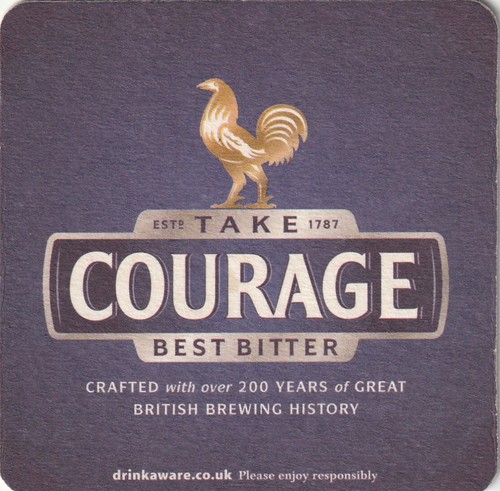 Beer mat courage brewery - beer,