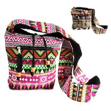 Jacquard Nepal Sling Bag Cross Body Shoulder Bag Boho Chic Hippy Festival Bag