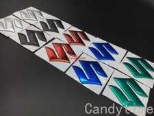 2X Motorcycle 3D S Fuel Tank Badge Emblem Decal Bike Body Sticker For Suzuki