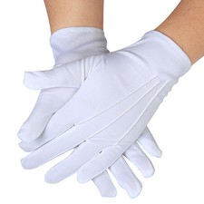 2 Pair White Formal Gloves