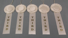 Lot of 5 Rosette Ribbons 3" ×
