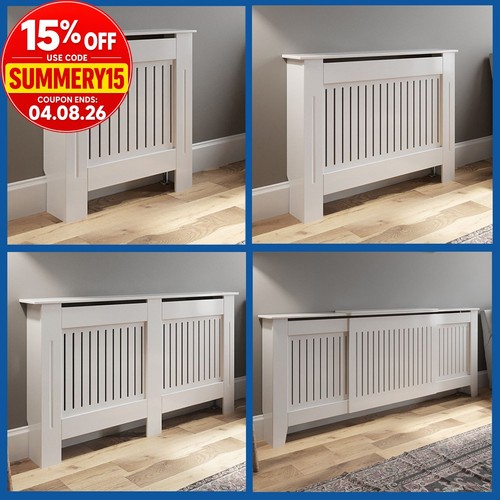 White radiator cover grill - cover,