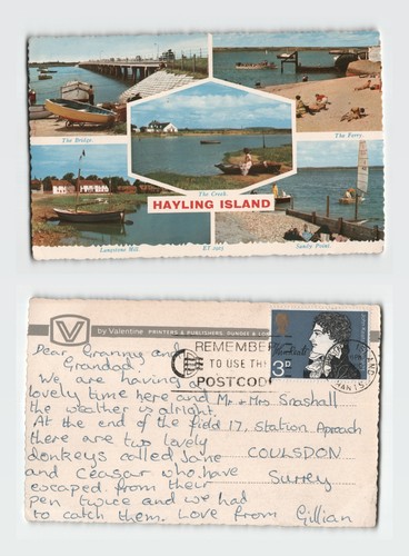 Postcard hayling island - postcard,
