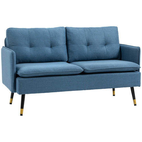 Seater sofa dark blue fabric - 2,