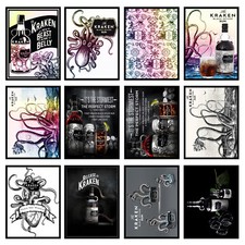 Kraken Rum Retro Metal