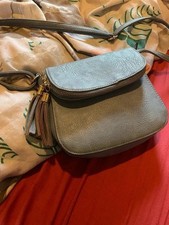 Light Blue Leather Handbag
