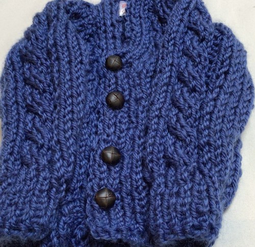 Baby boys hand knitted cable - baby,