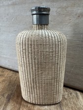 Antique Hipflask, Woven Wicker