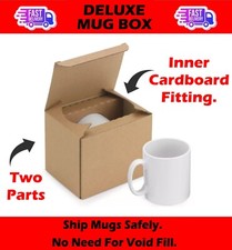 MUG POSTAGE BOXES Strong Crash Lock Cardboard Postal Shipping 11oz Cup Gift Box