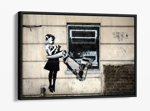 Banksy graffiti cash - graffiti,