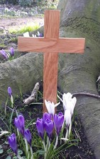 Wooden Memorial Cross. Grave