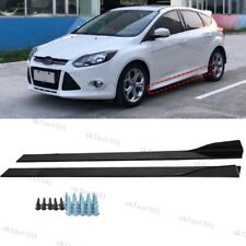 78.7" Gloss Black For Ford Fusion Focus RS ST Side Skirts Extension Rocker Panel