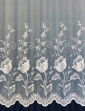 ADELLE White Pure Soft Voile Curtain Made To Measure Voiles - Various Headers
