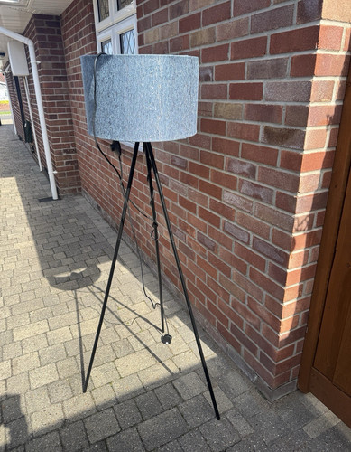 Tripod floor lamp grey - tripod, fabric