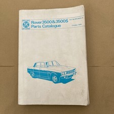 ROVER P6 3500 / 3500S Parts Catalogue.    GENUINE.    Part no RTC 9022B.
