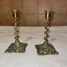 Small Pair of Candle Stick Holders Brass