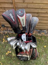 FULL MENS RIGHT HAND WILSON GOLF SET WITH MACGREGOR CART BAG. FREE POST