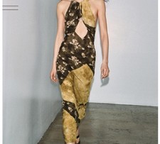 Zara PRINTED HALTER DRESS