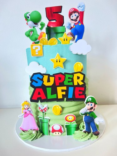 Super mario cake topper bundle - mario,