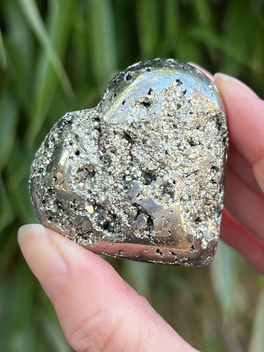 Pyrite crystal heart aaa - crystal,
