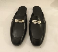 Hermes Oz Mule 37,5 Women Black Silver