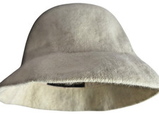 Frangi Italy Angora Wool Blend Cloche Hat Cream Vintage Style Made in Italy