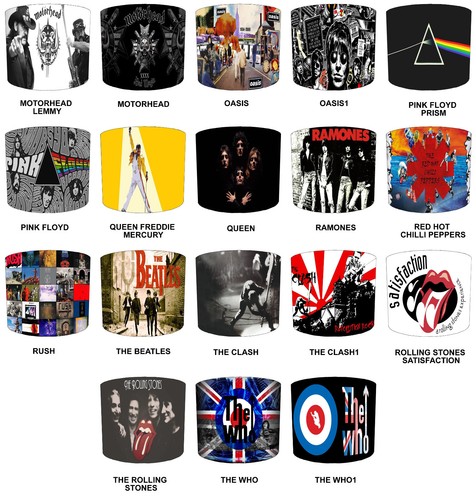 Rock groups lampshades - rock,
