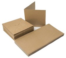 Pack 50 Blank Kraft Cards &