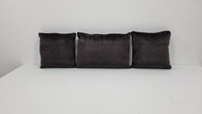BB Italia Charles cushions x3 in black sumptuous velvet 2@49x46 1@70x46
