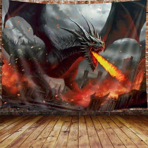 Medieval dragon wall art - wall,