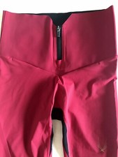 High Waisted Zip Front Corset Lucas Hugh Red Leggings Size S