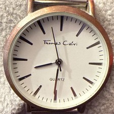 Thomas Calvi quartz watch with a metal mesh strap. Thomas Calvi quartz watch