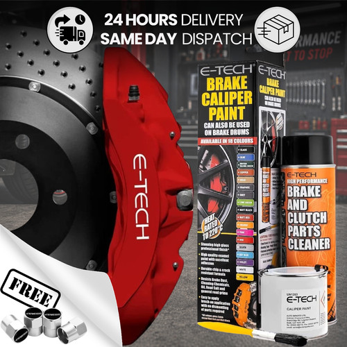 Matt red brake caliper - matt,