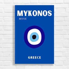 Mykonos Greece Minimalist Canvas Print Large Picture Wall Art