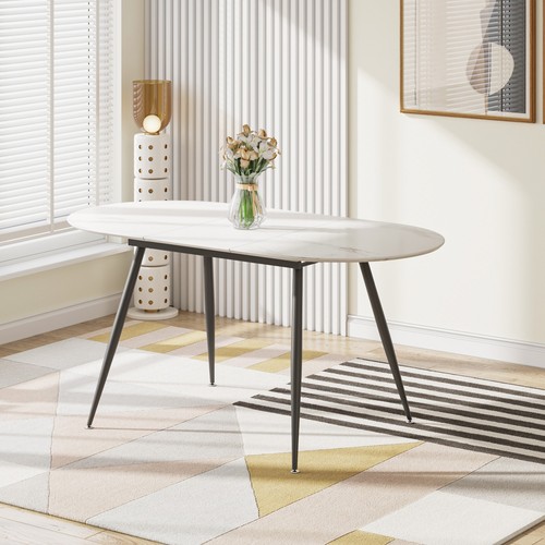 Modern extendable oval dining - modern,
