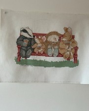 Completed DMC Country Companions cross stitch kit ‘Take a break’ 14 count aida