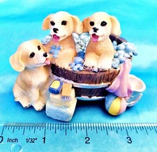 Puppy Dogs Taking a Bath