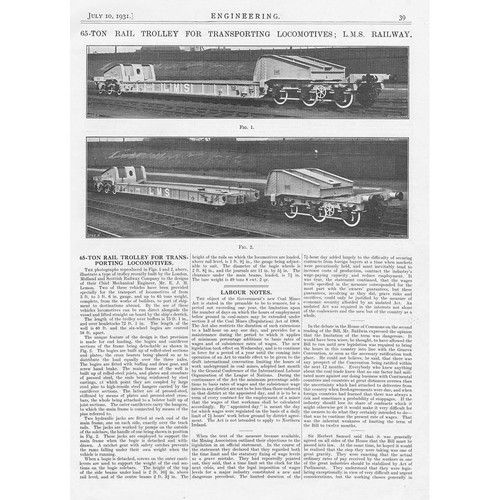 Railway trolley for - l.m.s,