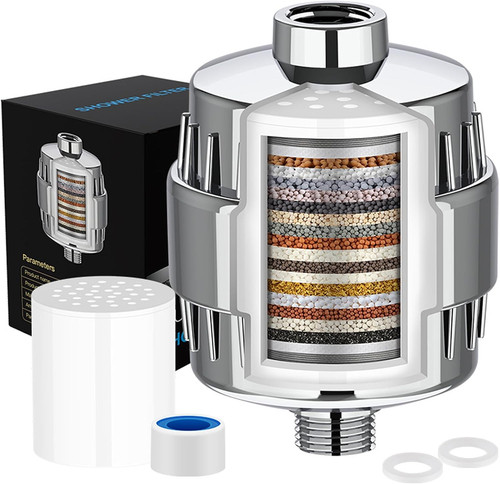 Shower filter stage with - shower,