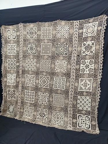 Antique linen lace embroidery - antique,