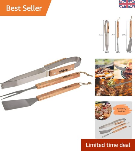 Bbq tools set with wooden - tools,