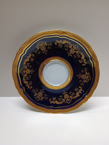 Vintage limoges saucer - vintage, cobalt